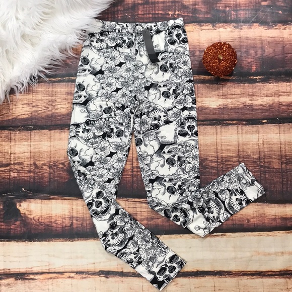 Pants - SALE Floral Skull Halloween Super Soft Leggings